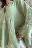 Santos Cotton Zahra Embroidered Smock Olive /5=